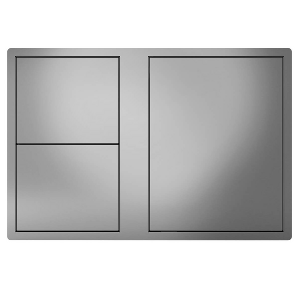 BeefEater Stainless Steel Single Cupboard Door with 2 Drawers BOC2050SA