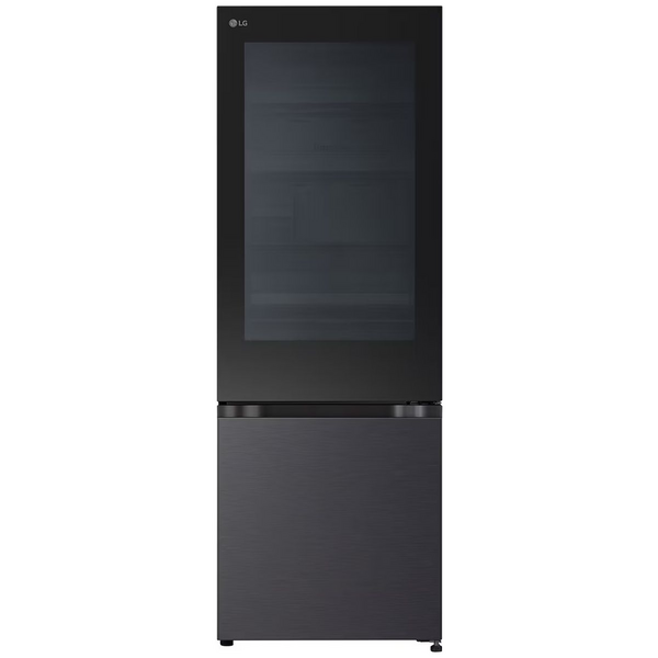 LG 340L Bottom Mount Fridge with Instaview Matte Black GB-V300MBL