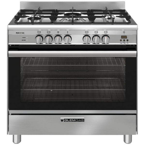 Glem Gas Glemgas 90cm Stainless Steel Dual Fuel Freestanding Oven GA965GE