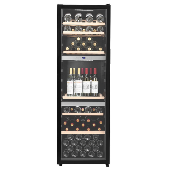 LeCavist 140 Bottle Triple Zone Wine Cabinet Black LEK1403ZPV