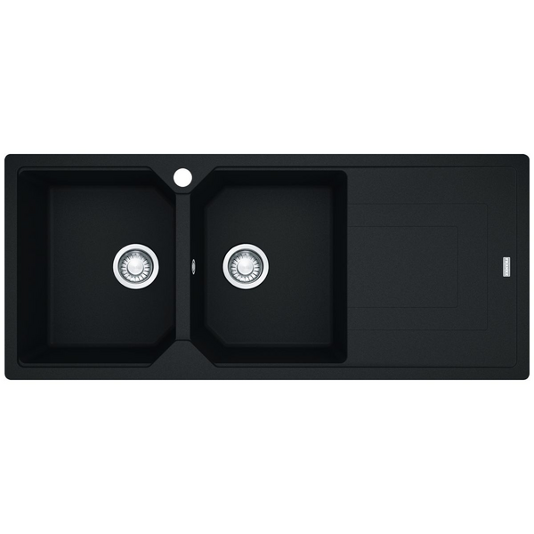 Franke Urban Double Bowl Topmount/Flush Mount Sink with Right Hand Drainer - Onyx UBG621ONRHD
