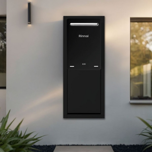 Rinnai Black Lockable Recess Box RBOX04LBLK | Home Clearance