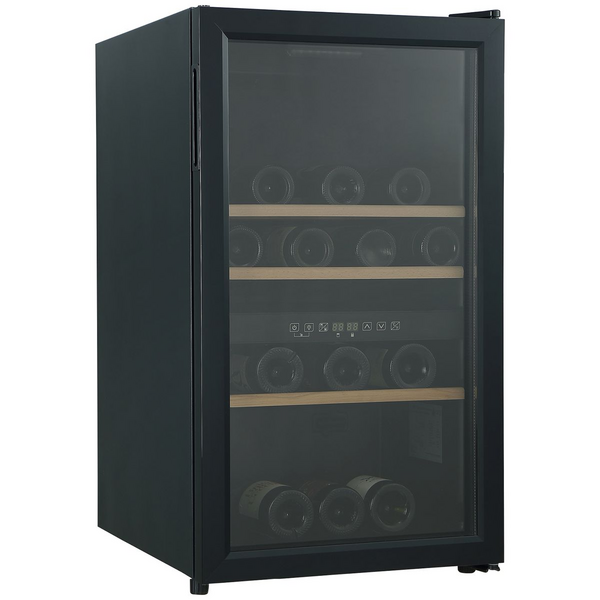 Cantina 49 Bottle Dual Zone Freestanding Wine Cabinet Black CCWFD49B