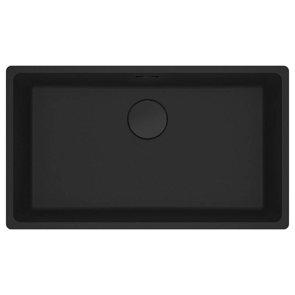 Franke Maris 720mm Single Bowl Flushmount Sink with Extension Drainer Matte Black MRG210-72MB-FPC