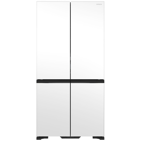 Hitachi 569L French Door Refrigerator Matte White Glass Finish RWB640VT0X-1MGW