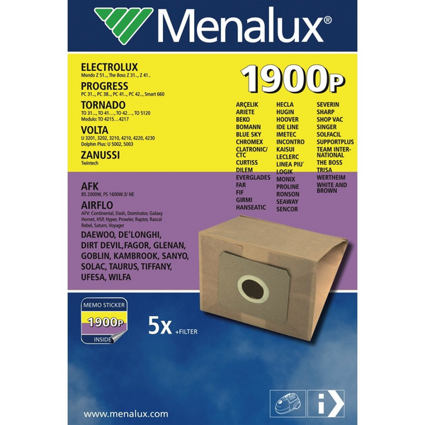 Electrolux Volta 5 Bags 2 Filters 1900P Home Clearance