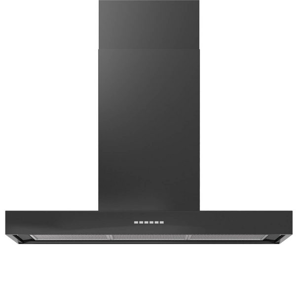 ILVE 90cm Matte Graphite Black Wall Mounted Canopy Rangehood AGK90MG