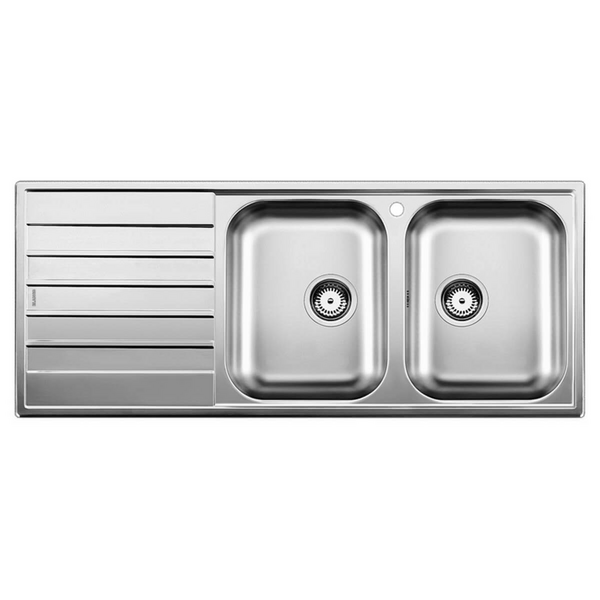 Blanco LIVIT 8S Double Bowl Inset Sink with Left Hand Drainer LIVIT8SR