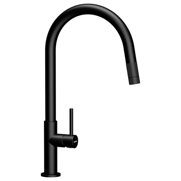 Abey Schock Talia Pull Out Kitchen Mixer Tap with Jet Spray Black 536120B