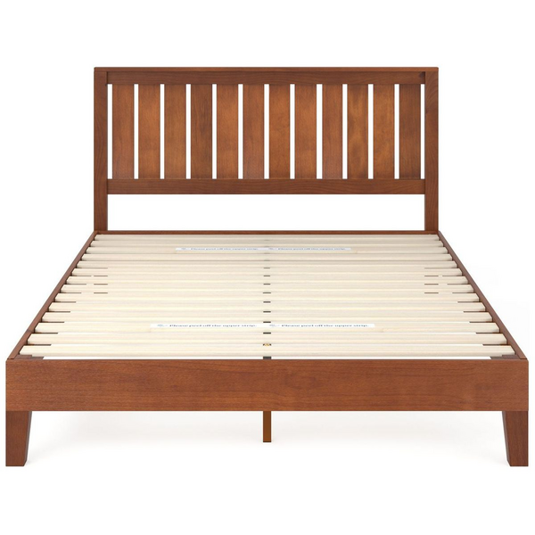 Zinus Queen Deluxe Solid Wood Bed Frame Dark Brown AU-PWPBBHE-12Q
