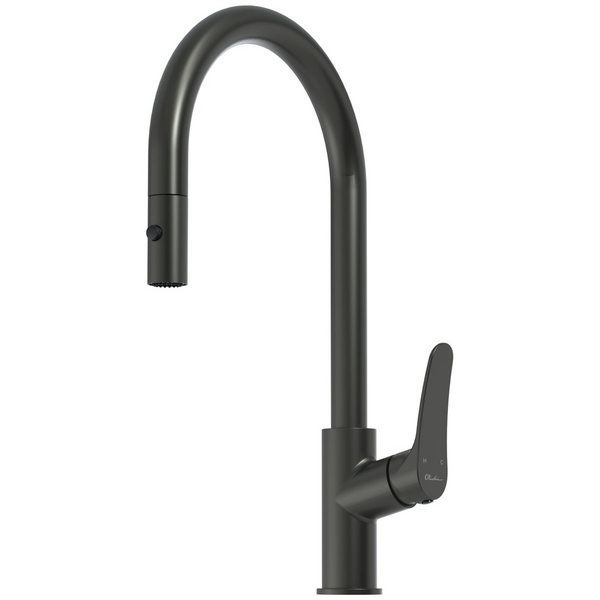 Oliveri Verona Pull out Goose Neck Mixer Tap Gunmetal VA306505GM-P