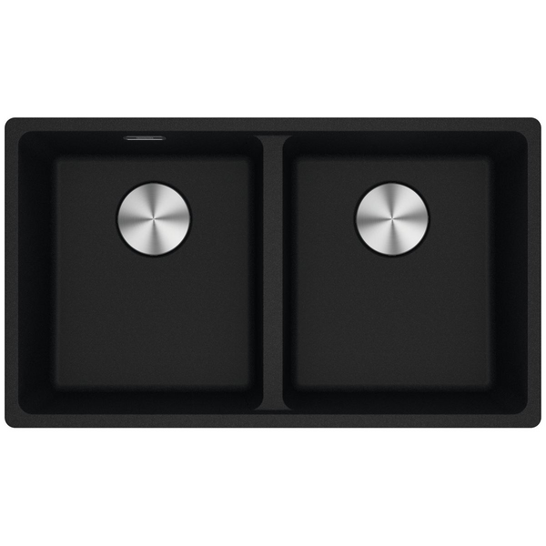Franke Maris 350mm Double Bowl Undermount Sink with Extension Drainer Onyx MRG120-35ON-FPC