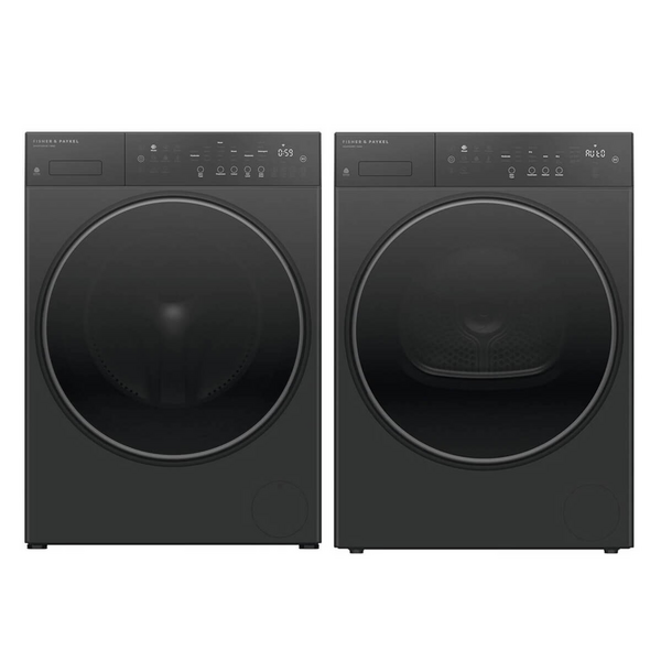 Fisher & Paykel Series 5 10kg/10kg Front Load Washer and Heat Pump Dryer Laundry Package Graphite WH1060PG5DH1060PG5