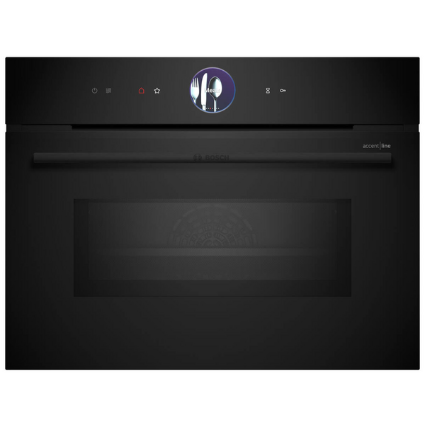 Bosch Series 8 Accentline Built-In Compact Oven with Microwave Function Black CMG936AB1A