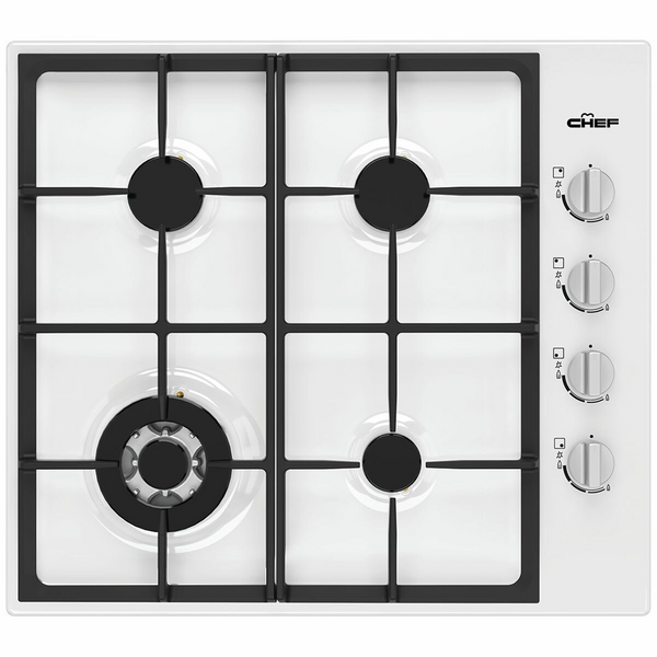 Chef 60cm Natural Gas Cooktop White CHG644WC