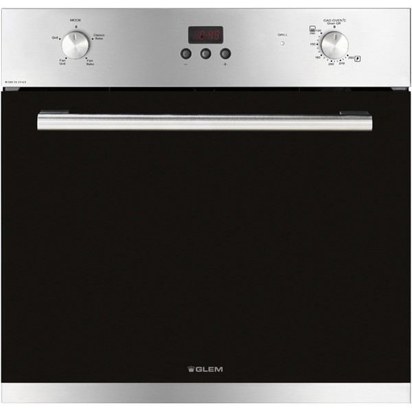Glem Gas Glem 60cm Natural Gas Built-in Oven Stainless Steel GF64GEI