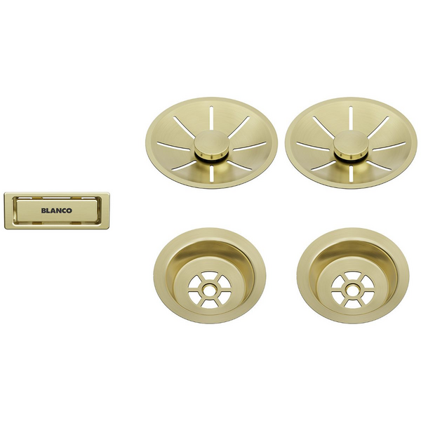 Blanco InFino Waste Kit for Double Bowl Satin Gold 203477