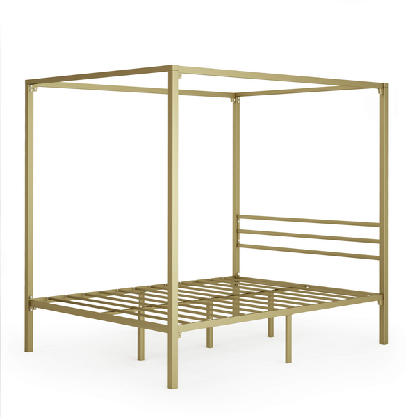 Zinus Patricia Double Metal Canopy Bed Frame Gold AU-CPBFG-D