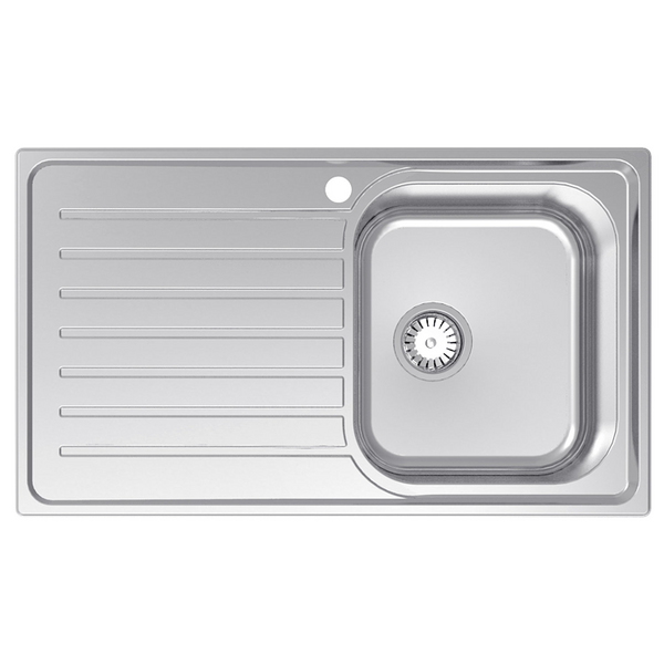 Abey Euronox Single Bowl Left Hand Drainer Sink EUA100R