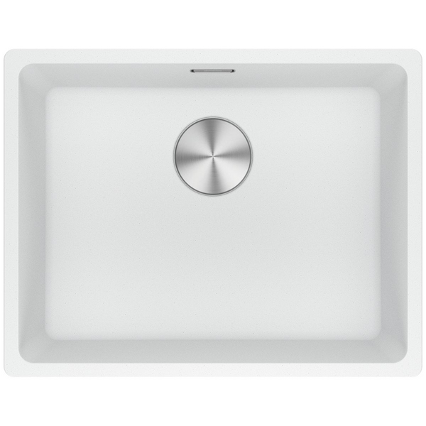 Franke Maris 520mm Single Bowl Undermount Sink with Extension Drainer Polar White MRG110-52PW-FPC