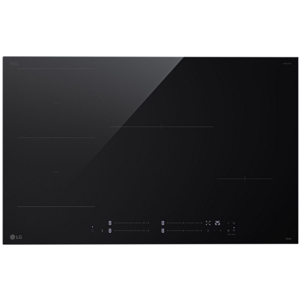 LG Series 7 80cm Induction Cooktop 4 Cooking Zones including 1 Flexi Zone BCI807T4BG