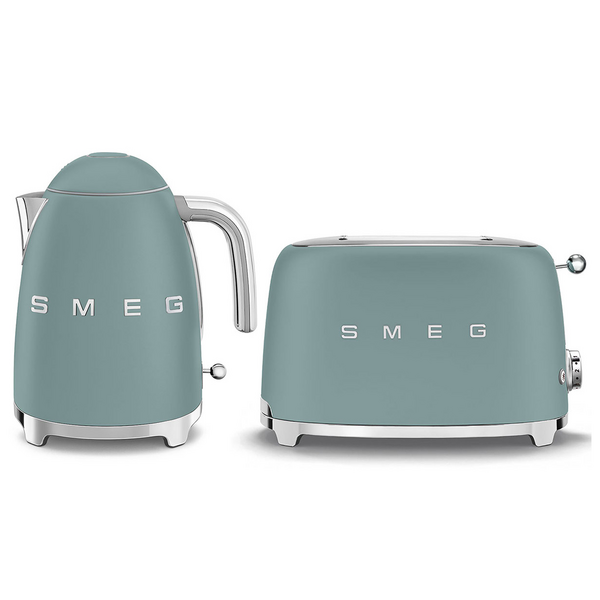 Smeg Kettle and 2 Slice Toaster Breakfast Pack Emerald Green KLF03EGMAUTSF01EGMAU Home Clearance