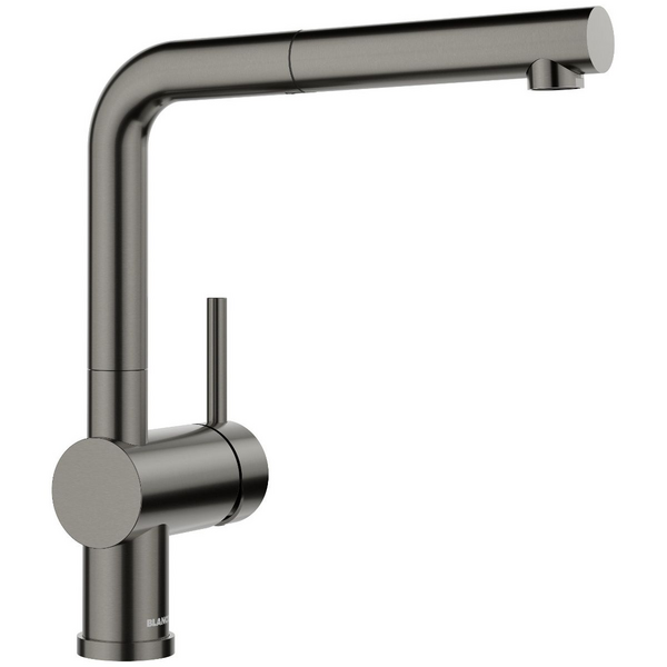 Blanco LINUS-S Pull Out Mixer Tap Satin Dark Steel 527734