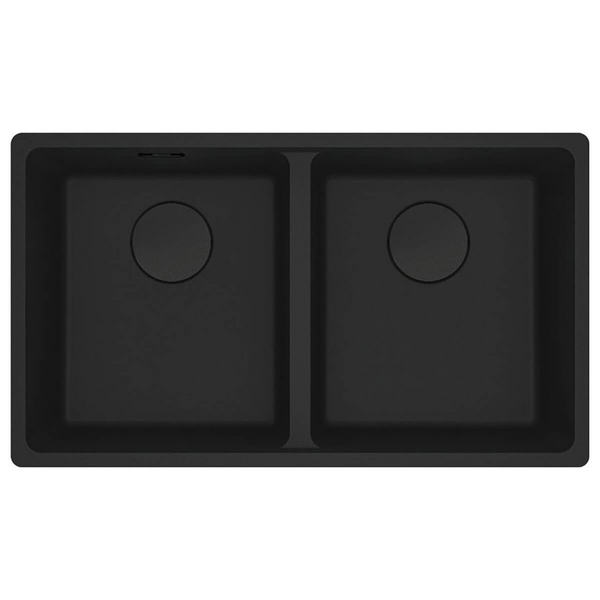 Franke Maris 350mm Double Bowl Topmount Sink with Extension Drainer Matte Black MRG620-3535MBFPC