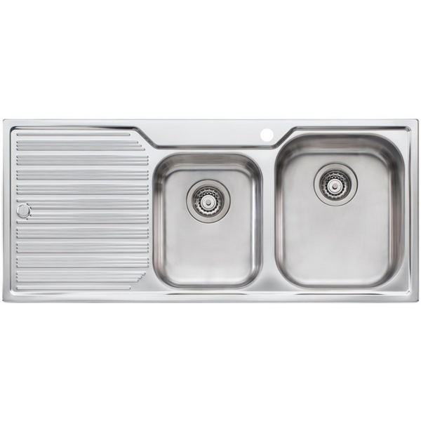 Oliveri Diaz 1 and 3/4 Bowl Left Hand Drainer Topmount Sink DZ112