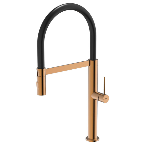Abey 304 Chef Pull Out Kitchen Mixer Tap with Dual Spray Copper KTA019-CO