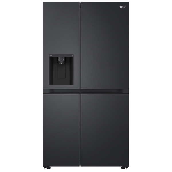LG 635L Side by Side Fridge with Ice & Water Matte Black GS-L600MBL