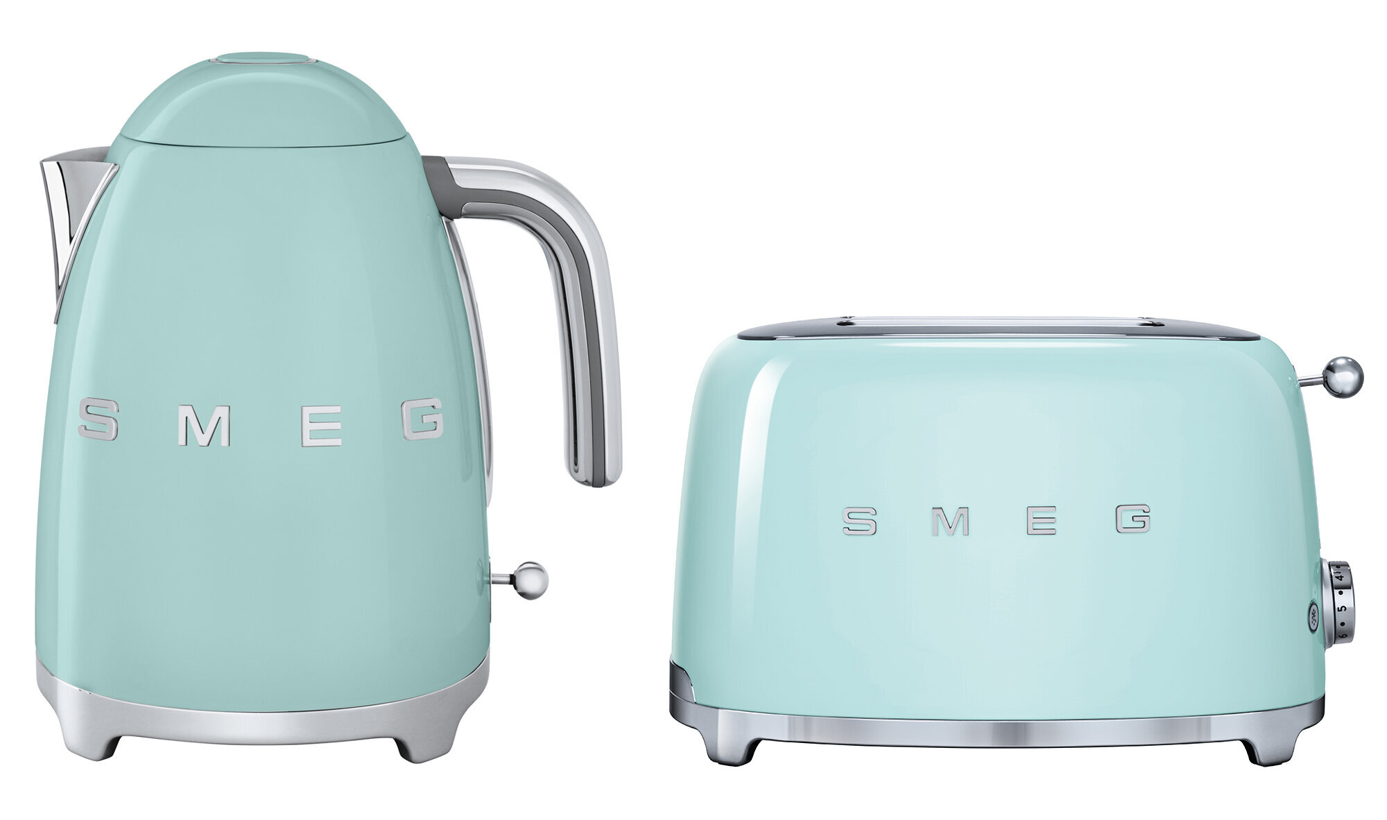 Smeg Kettle and Slice Toaster Pack Pastel Green