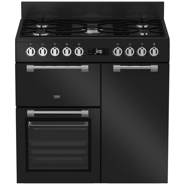 Beko 90cm Multifunction Dual Fuel Anthracite Freestanding Oven BRC916GMAN