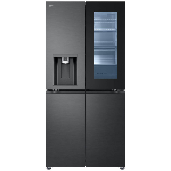 LG 508L French Door InstaView Door-in-Door Fridge with In-door Ice & Water Dispenser Matte Black GF-V500MBLC