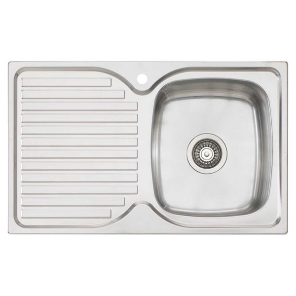 Oliveri Endeavour Single Bowl Topmount Sink with Left Hand Drainer EE22