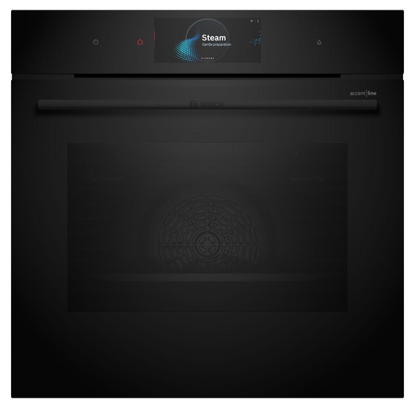 Bosch 60cm Series 8 Built-In Oven with Added Steam Function Black HRG978NB1A