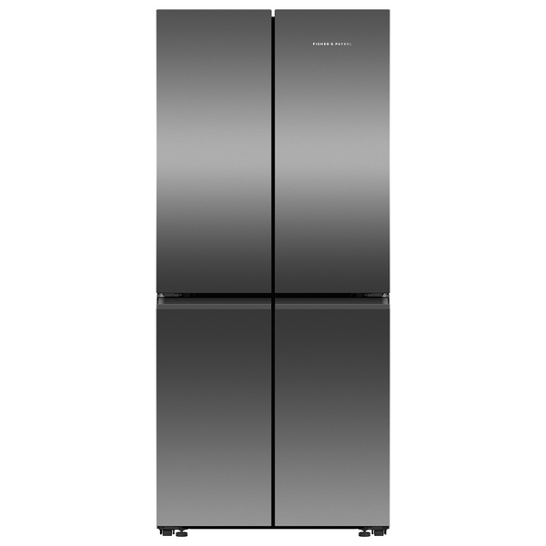 Fisher & Paykel Series 7 498L Quad Door Refrigerator Black Stainless Steel RF500QNB1