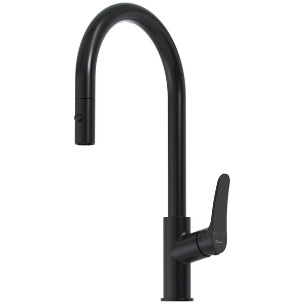 Oliveri Verona Pull out Goose Neck Mixer Tap Matte Black VA306516MB-P
