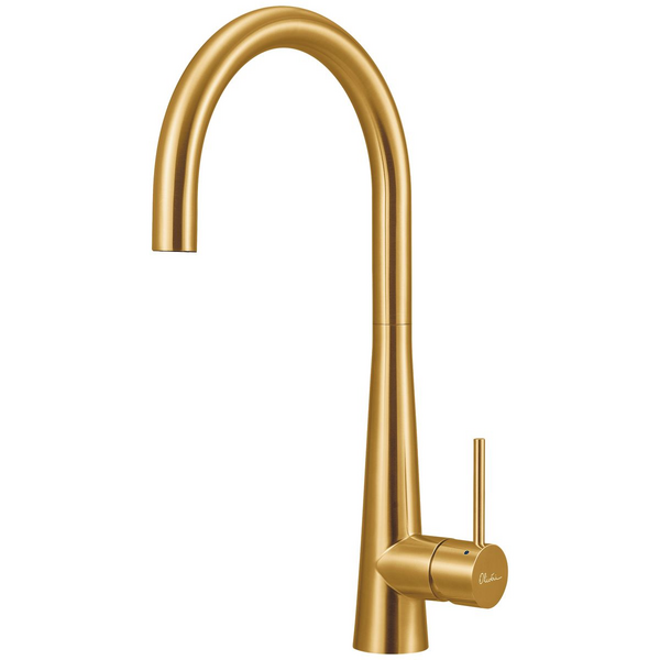 Oliveri Essente 316 Stainless Steel Goose Neck Mixer - Brushed Gold SS31620-AU