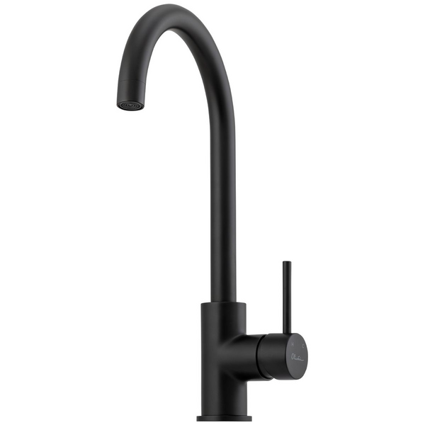 Oliveri Venice Goose Neck Mixer Tap Matte Black VE520FMB