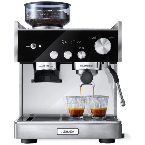 Sunbeam Origins Dual Espresso Coffee Machine Stainless Steel EMM7300SS