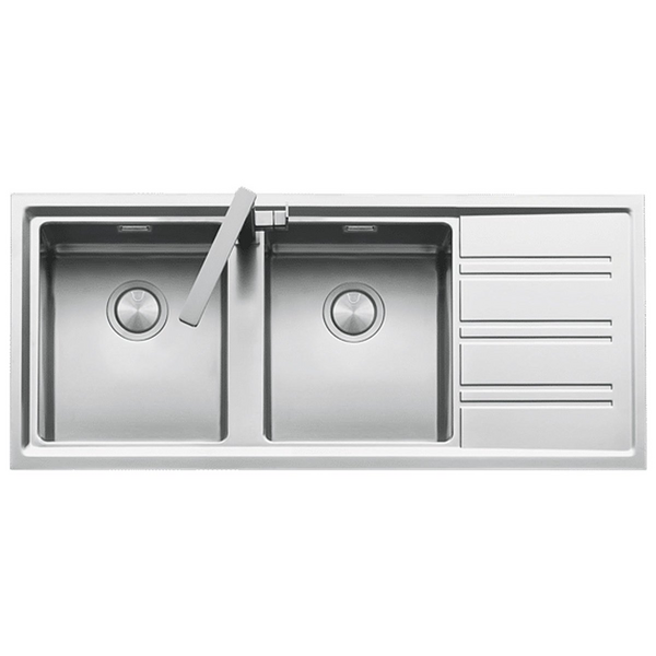 Barazza Easy Double Bowl Right Hand Drainer Sink EASY200L