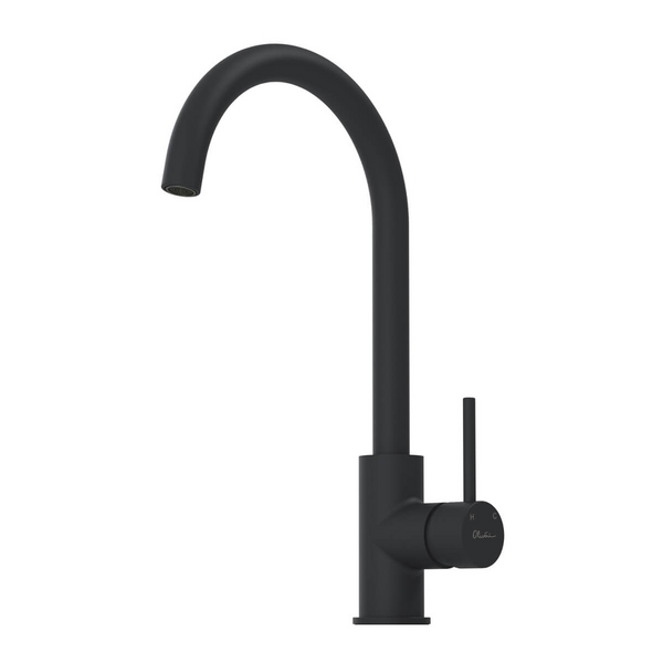Oliveri Venice Goose Neck Mixer Black VE520MB