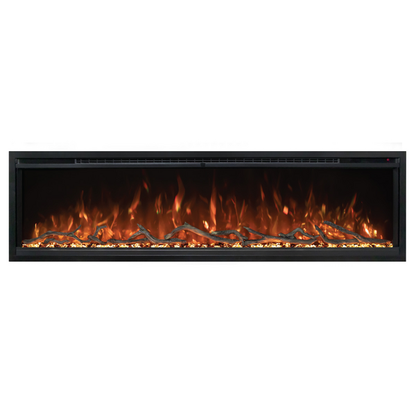 Modern Flames Spectrum 60 Inch Slimline Electric Fireplace with Log Set SPS-60BAUS