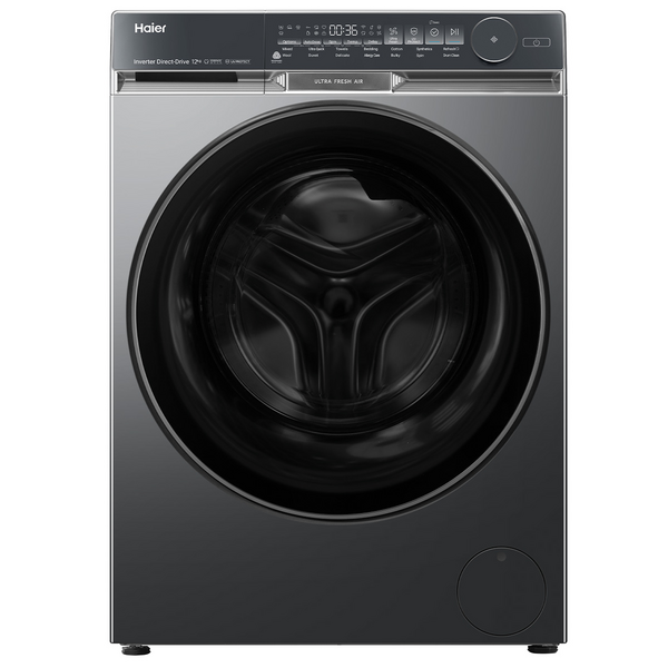 Haier 500 Series 12kg Front Load Washing Machine with Ultra Fresh Air Black HWF12DB1