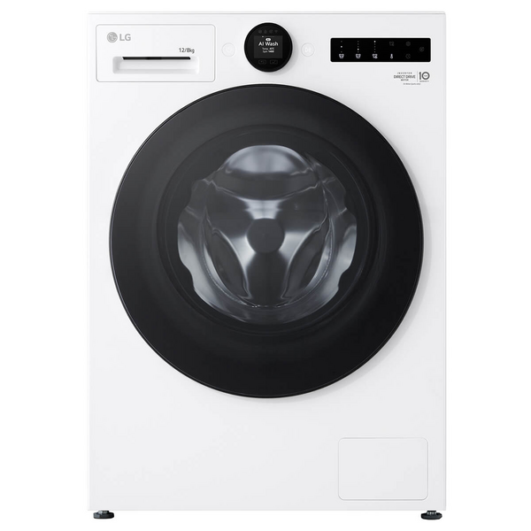 LG Series 10 12/8kg 10 Series Front Load Washer Dryer Combo with AI Essence White WXC10-1412W