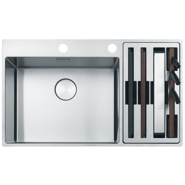 Franke Box Centre Double Bowl Sink with Small Bowl Right BWX220-54/27SBR