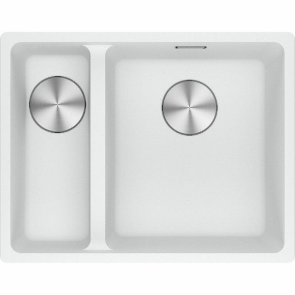 Franke Maris 340/150mm 1 and 1/2 Bowl Left Topmount Sink with Extension Drainer Polar White MRG660-SBLPWFPC