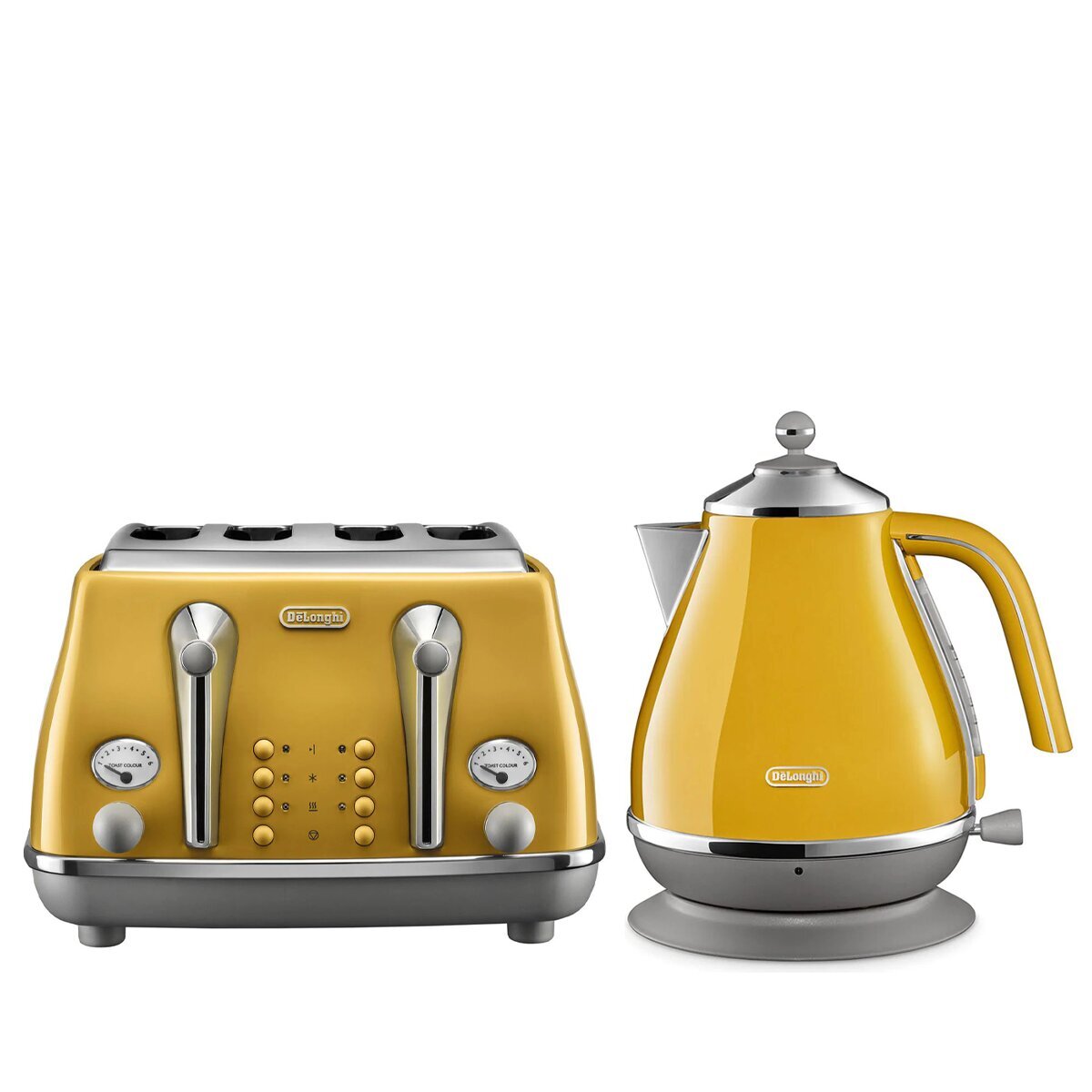 Delonghi Icona Capitals Kettle and Four Slice Toaster Breakfast