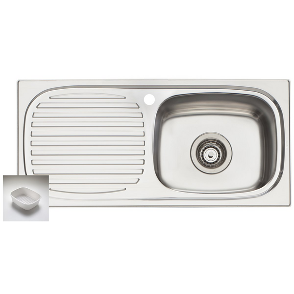 Oliveri Martini Single Bowl Left Hand Drainer Sink MR502